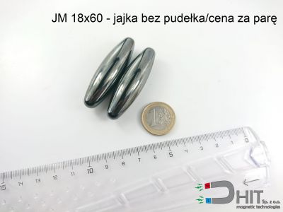 JM 18x60 - jajka bez pudełka/cena za parę  - Śpiewające magnesy jajka