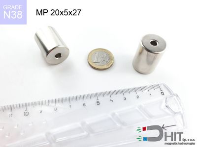 MP 20x5x27 N38 - magnesy w kształcie pierścienia
