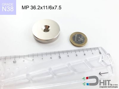 MP 36.2x11/6x7.5 N38 - neodymowe magnesy pierścieniowe