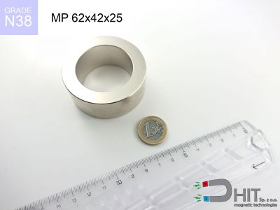 MP 62x42x25 N38 - neodymowe magnesy pierścieniowe