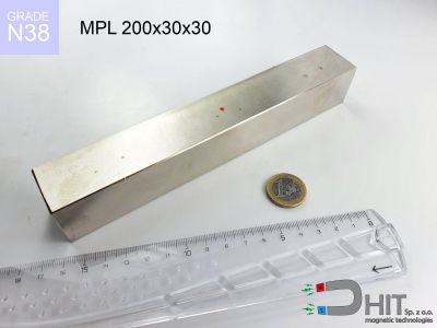 MPL 200x30x30 N38 - magnesy neodymowe płaskie