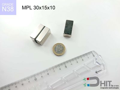 MPL 30x15x10 N38 - magnesy neodymowe płaskie