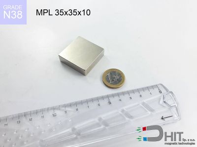 MPL 35x35x10 N38 - magnesy neodymowe płytkowe