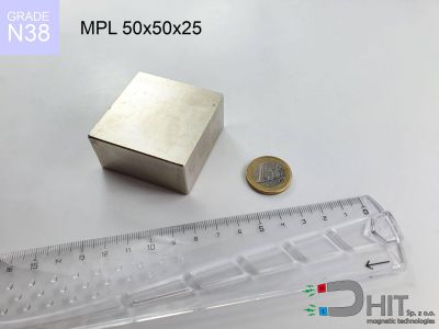 MPL 50x50x25 N38 - magnesy w kształcie sztabki