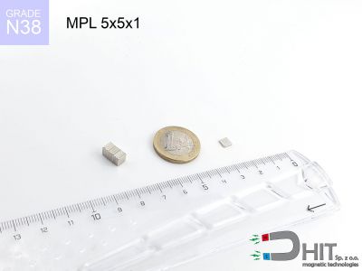 MPL 5x5x1 [N38] - magnes płytkowy
