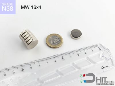 MW 16x4 N38 magnes walcowy