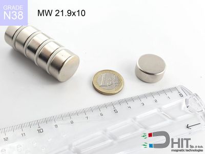 MW 21.9x10 N38 magnes walcowy