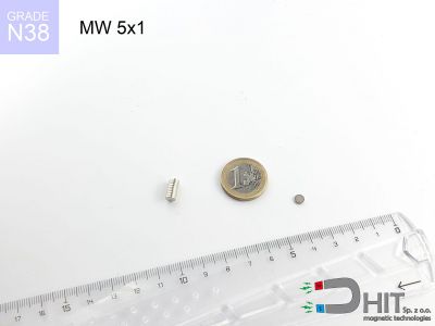 MW 5x1 N38 - magnesy w kształcie krążka