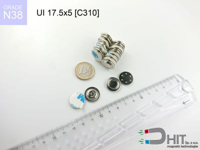 UI 17.5x5 [C310] N38 - mocowania magnetyczne do identyfikatorów