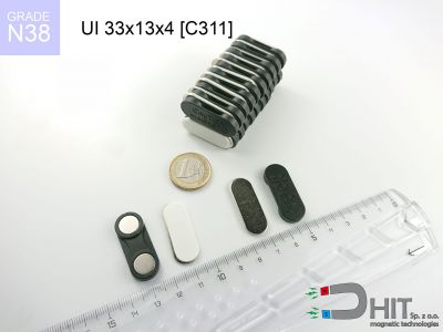 UI 33x13x4 [C311] N38 - magnetyczne zaczepy do identyfikatorów