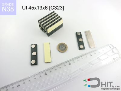 UI 45x13x6 [C323] N38 - mocowania magnetyczne do identyfikatorów