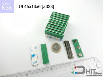 UI 45x13x6 [Z323] N38 - magnetyczne uchwyty do identyfikatorów