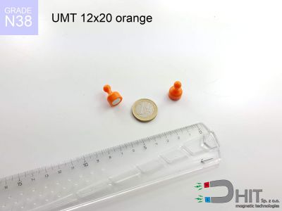 UMT 12x20 orange N38 - magnesy do tablic