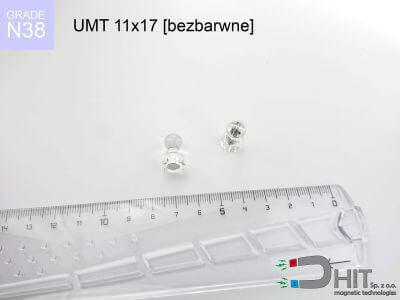 UMT 11x17 colorless N38 - uchwyty magnetyczne na tablice