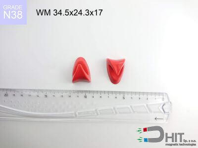 wieszak magnetyczny WM 34.5x24.3x17 N38  WM 34.5x24.3x17 N38 wieszak magnetyczny