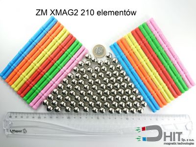ZM XMAG2 210 elementów  - inteligentne zabawki magnetyczne xmag<sup>2</sup>